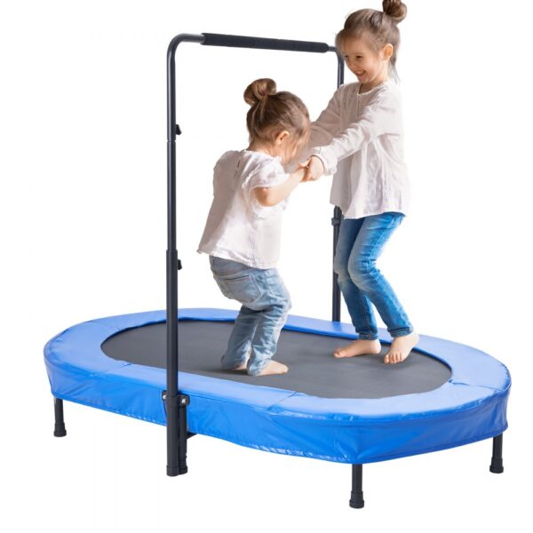 VEVOR Kindertrampolin Indoor / Outdoor-Trampolin faltbares Mini Trampolin mit Griff, Blau