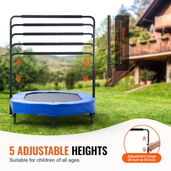 VEVOR Kindertrampolin Indoor / Outdoor-Trampolin faltbares Mini Trampolin mit Griff, Blau – Bild 3