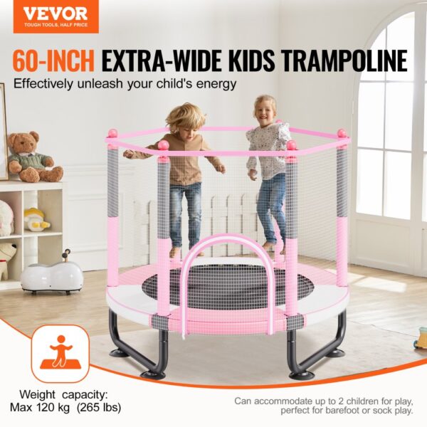 VEVOR Kindertrampolin Outdoor-Trampolin Mini Freizeittrampolin 1545 mm für Kleinkinder mit Sicherheitsnetz – Bild 2 VEVOR Kindertrampolin Outdoor-Trampolin Mini Freizeittrampolin 1545 mm für Kleinkinder mit Sicherheitsnetz – Bild 2