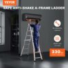 VEVOR Teleskopleiter mit A-Rahmen, 4 m Aluminium-Ausziehleiter, 150 kg Tragkraft – Bild 2