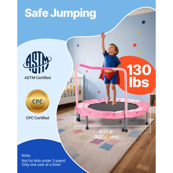 VEVOR Kindertrampolin Outdoor-Trampolin 91,44 cm faltbares Trampolin mit Griff – Bild 2