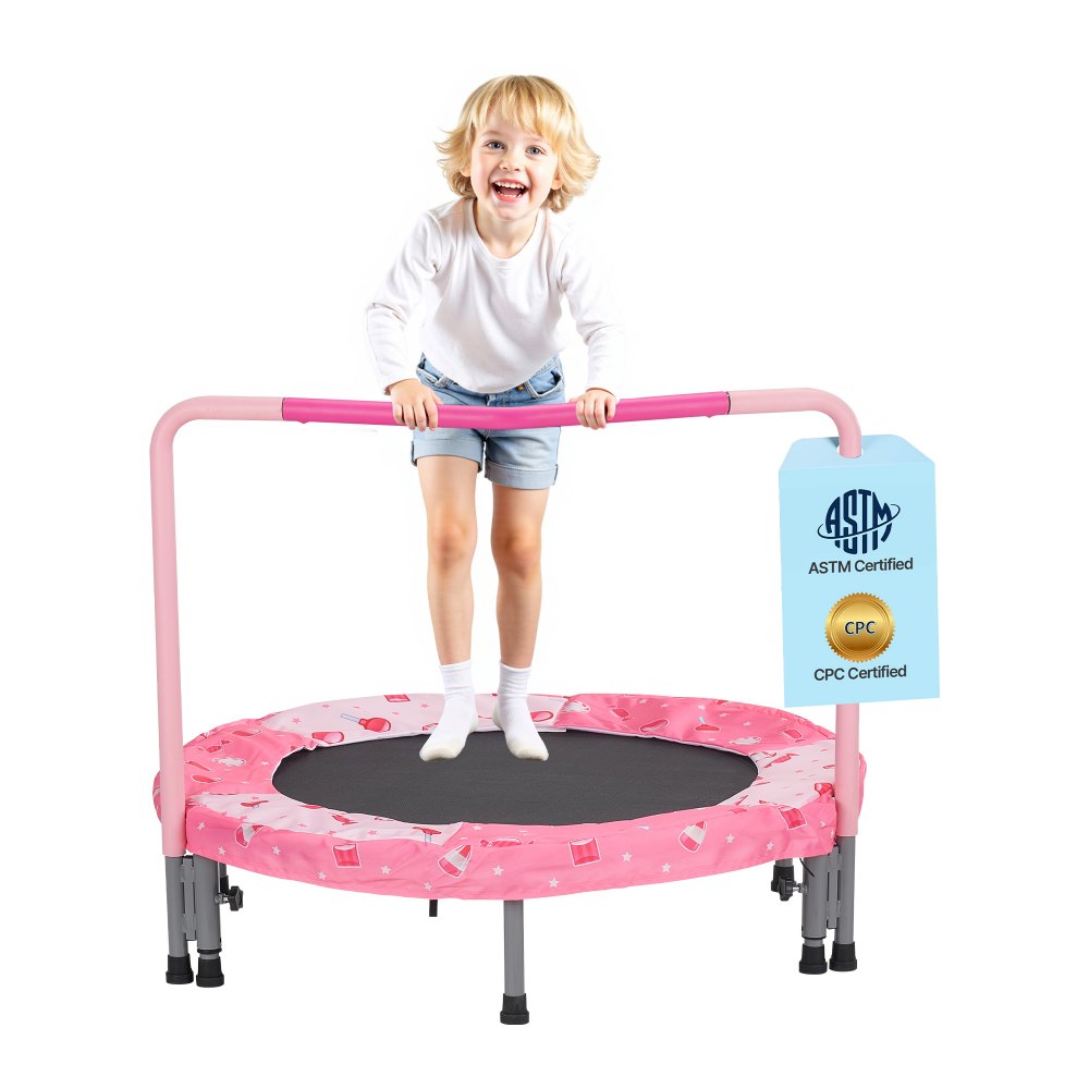 VEVOR Kindertrampolin Outdoor-Trampolin 91,44 cm faltbares Trampolin mit Griff