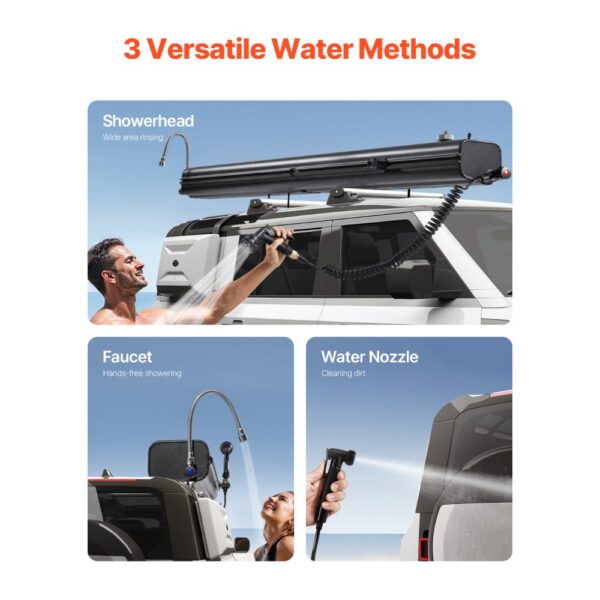 VEVOR Dachgepäckträger-Wassertank Wasserspeicher für Fahrzeuge 30 L mit 2 Spritzschutzplatten und T-Schlitz – Bild 2