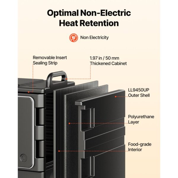 VEVOR Isolierter Speisenbehälterträger Warmhaltebox für Gastronomie 75 L – Bild 3 VEVOR Isolierter Speisenbehälterträger Warmhaltebox für Gastronomie 75 L – Bild 3