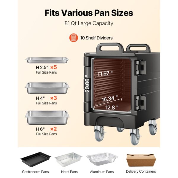 VEVOR Isolierter Speisenbehälterträger Warmhaltebox für Gastronomie 75 L – Bild 4 VEVOR Isolierter Speisenbehälterträger Warmhaltebox für Gastronomie 75 L – Bild 4