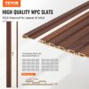VEVOR Akustikpaneele 8er-Set, 2450x166mm, WPC-Akzent-Wandpaneele aus Holz für moderne Innenwände – Bild 2