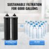 VEVOR Schwerkraft Wasserfiltersystem Edelstahl Arbeitsplattensystem 7+8,5L Wasserfiltrationssystem – Bild 4