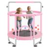 VEVOR Kindertrampolin Trampolin Mini Freizeittrampolin 147 cm für Kleinkinder einstellbar mit Sicherheitsnetz