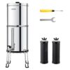 VEVOR Schwerkraft Wasserfiltersystem Edelstahl Arbeitsplattensystem 7+8,5L Wasserfiltrationssystem