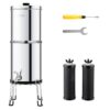VEVOR Schwerkraft-Wasserfiltersystem, 2,25 G 304 Edelstahl-Arbeitsplatten-Wasserfiltersystem, für Zuhause