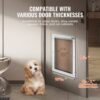 VEVOR Haustierklappe Hundeklappe aus Aluminiumrahmen mit Schloss & Klappensystem 346,1 x 600 mm – Bild 4