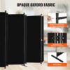 VEVOR Raumteiler 6 Paneele Paravent 3110 x 1805 x 450 mm, Schwarz – Bild 3