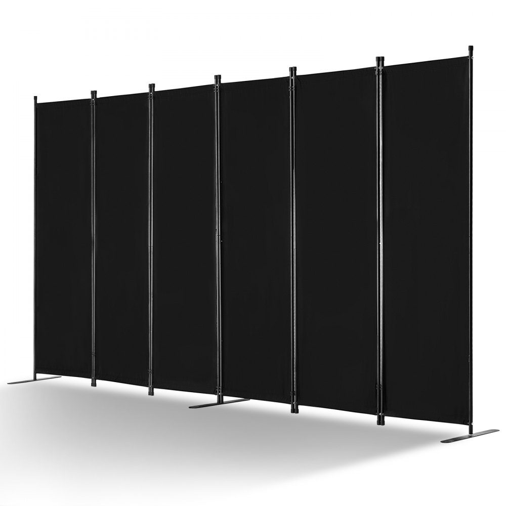 VEVOR Raumteiler 6 Paneele Paravent 3110 x 1805 x 450 mm, Schwarz