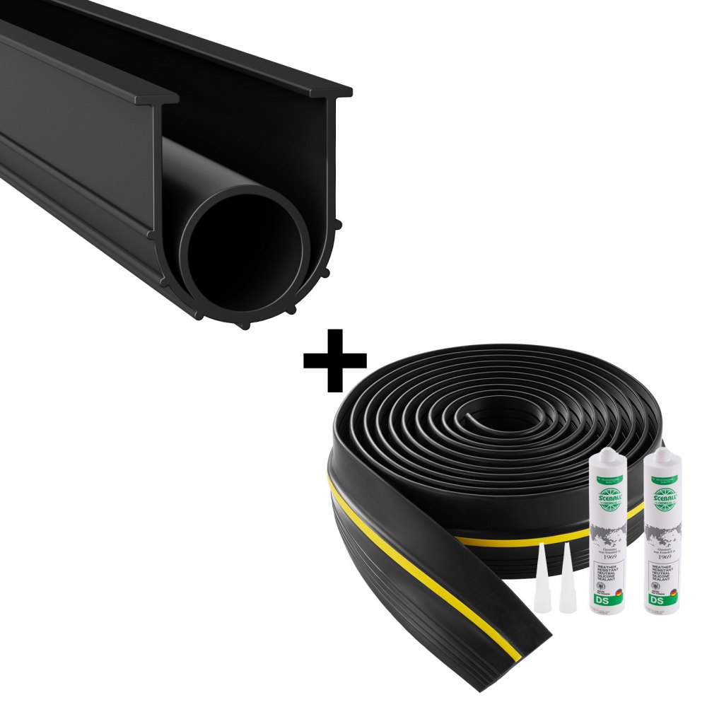 VEVOR Dichtungsset für Garagentorschwellen, 6,09 m U-Form + O-Ring