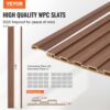 VEVOR Akustikpaneele 8er-Set, 2450 x 166 mm, WPC-Akzent-Holzwandpaneele für moderne Innenwände – Bild 2