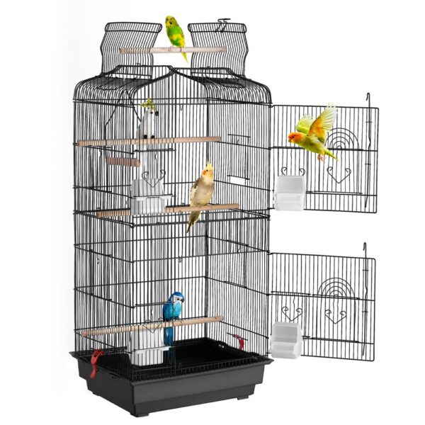VEVOR Vogelkäfig, 457 x 355 x 925 mm, Vogelhaus für Sittiche, kleine Mönchssittiche
