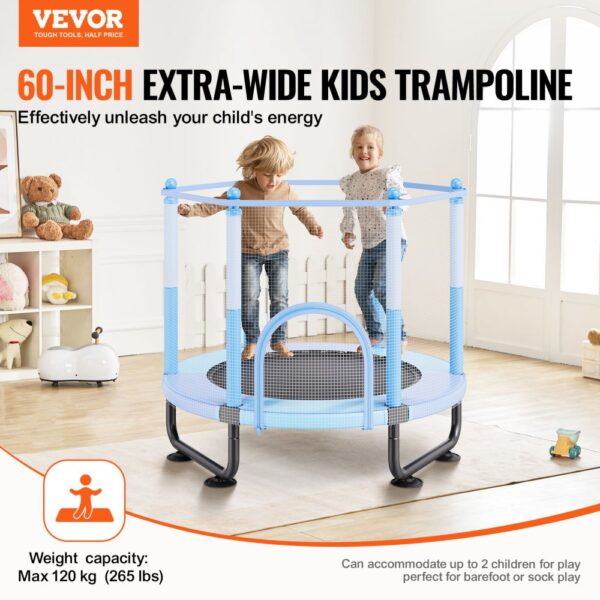 VEVOR Kindertrampolin Outdoor-Trampolin mini Freizeittrampolin 1545 mm für Kleinkinder mit Sicherheitsnetz – Bild 2