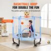 VEVOR Kindertrampolin Outdoor-Trampolin mini Freizeittrampolin 1545 mm für Kleinkinder mit Sicherheitsnetz – Bild 4