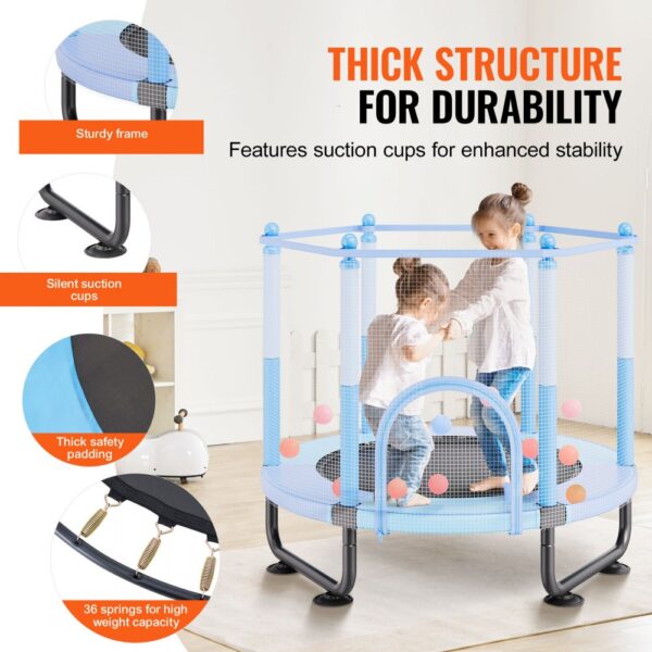 VEVOR Kindertrampolin Outdoor-Trampolin mini Freizeittrampolin 1545 mm für Kleinkinder mit Sicherheitsnetz – Bild 5