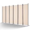 VEVOR Raumteiler 6 Paneele Paravent 3110 x 1805 x 450 mm, Beige