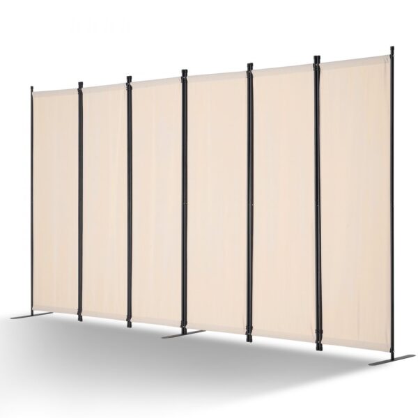 VEVOR Raumteiler 6 Paneele Paravent 3110 x 1805 x 450 mm, Beige
