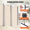 VEVOR Raumteiler 6 Paneele Paravent 3110 x 1805 x 450 mm, Beige – Bild 3
