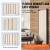 VEVOR Raumteiler 6 Paneele Paravent 3110 x 1805 x 450 mm, Beige – Bild 5