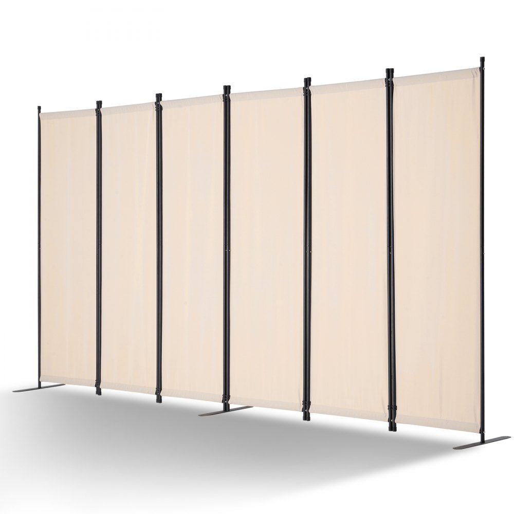 VEVOR Raumteiler 6 Paneele Paravent 3110 x 1805 x 450 mm, Beige
