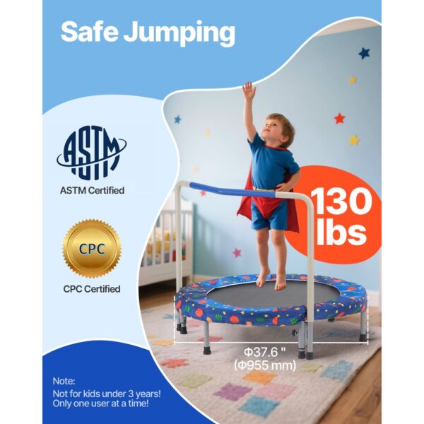 VEVOR Kindertrampolin Outdoor-Trampolin 91,44 cm faltbares Trampolin mit Griff – Bild 2