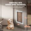 VEVOR Haustierklappe Hundeklappe aus Aluminiumrahmen mit Schloss & Klappensystem 210 x 303 mm – Bild 4