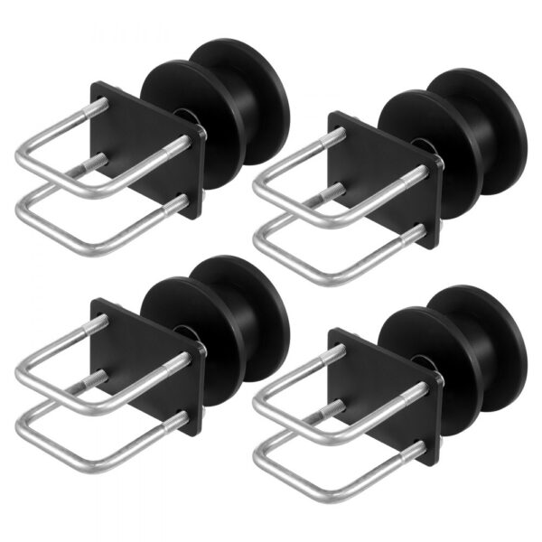 VEVOR Schiebetor-Set 150x293,6mm, Schiebetorrollen mit 4 Schienenrädern, Hochleistungs-Gleitrolle