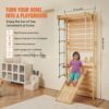 VEVOR Schwedische Leiterwand 15-stufiges Kletterspielzeug aus Holz für Indoor-Spielplätze, 100 kg Tragkraft – Bild 3