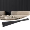 VEVOR Akustikplatte, 2450x166mm, WPC-Akzent-Holzwandpaneele für moderne Innenwände, 8er-Set