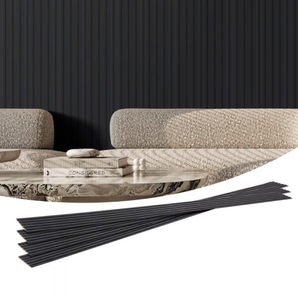 VEVOR Akustikplatte, 2450x166mm, WPC-Akzent-Holzwandpaneele für moderne Innenwände, 8er-Set