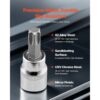 VEVOR Torx Bohrer Steckschlüsselsatz 13-tlg. Stern T8–T60, S2-Legierungsstahl & Cr-V-Stahl – Bild 2