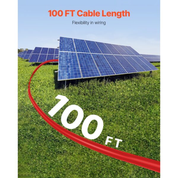 VEVOR 30,48m Solarkabel, 10AWG Kabel, IP67 wasserdichtes PV-Kabel für Solarmodule zu Hause – Bild 3