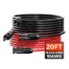 VEVOR 2x Solarkabel Verlängerungskabel Buchsen-/Steckeranschlüssen 10AWG/6 mm² 6,1m