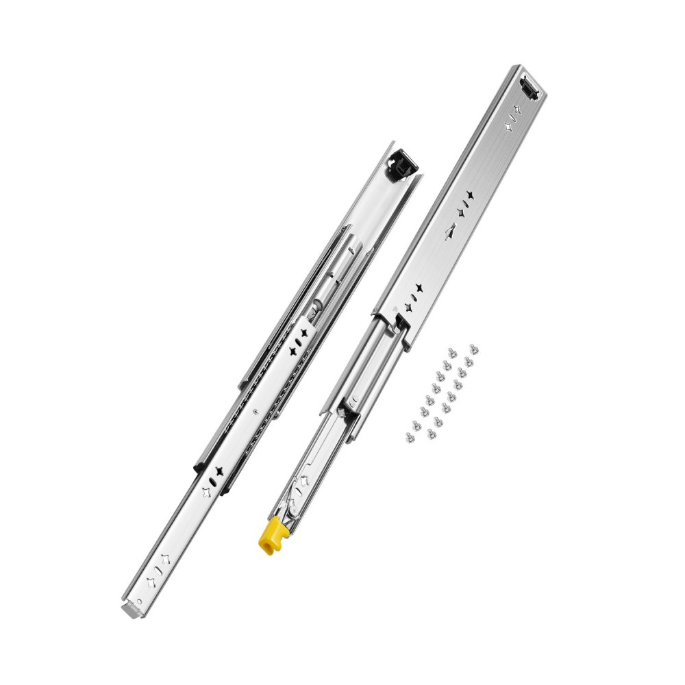 VEVOR Schubladenführung mit Vollauszug, 1 Paar, 450 mm, Tragkraft 113,4 kg