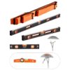 VEVOR 4-teiliges Torpedo-Wasserwaagen-Set, 120/60/40/25cm Kastenwasserwaagen-Set
