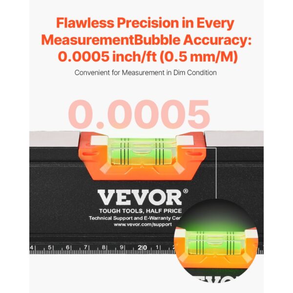 VEVOR 4-teiliges Torpedo-Wasserwaagen-Set, 120/60/40/25cm Kastenwasserwaagen-Set – Bild 2