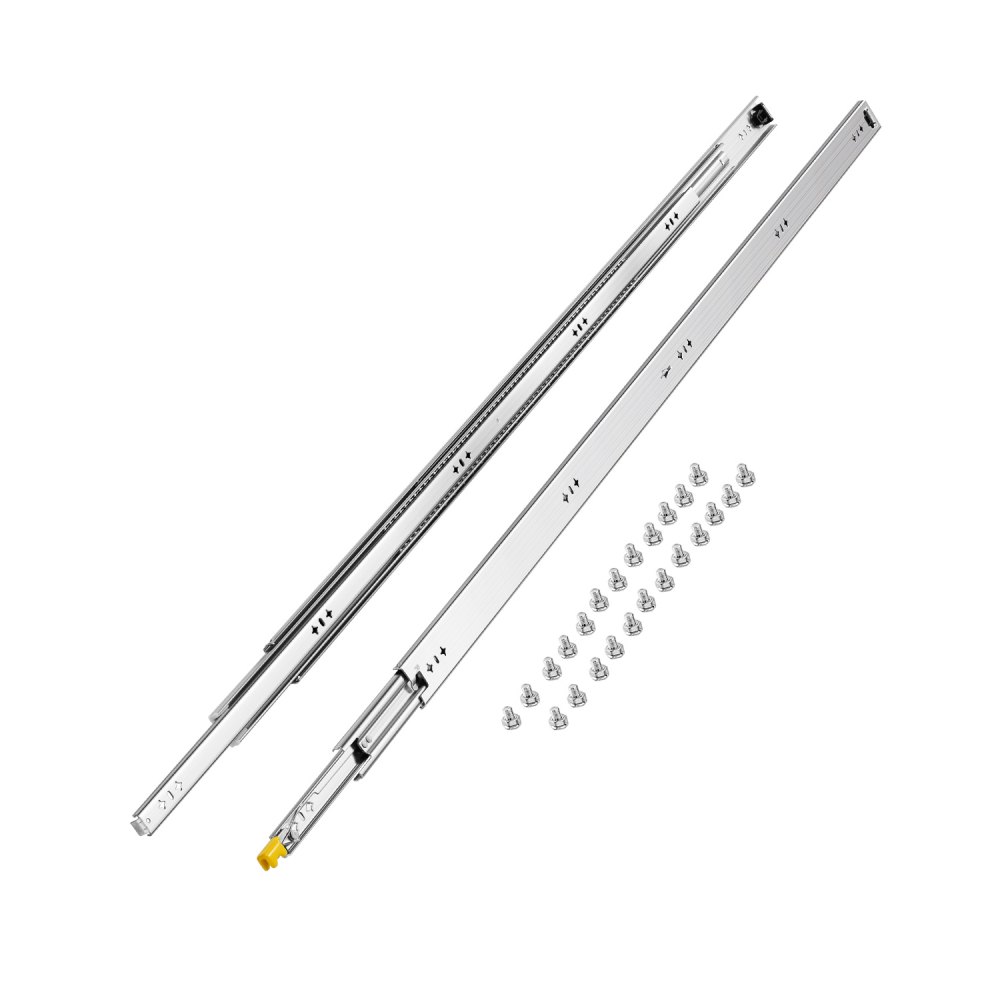 VEVOR Schubladenführung mit Vollauszug, 1 Paar, 1500 mm, Schubladenschiene Tragkraft 113,4 kg
