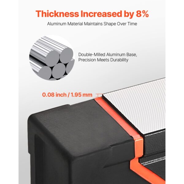 VEVOR Wasserwaagen 6er-Set, 200/120/80/60/40/25cm, Messwerkzeug mit Libellen für 45/90/180 Grad – Bild 4