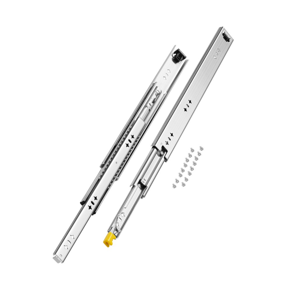 VEVOR Schubladenführung mit Vollauszug, 1 Paar, 500 mm, Schubladenschiene Tragkraft 113,4 kg