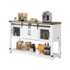 VEVOR Kaffeebarschrank 120 x 39,8 x 83 cm Bauernhaus-Kaffeebarschrank mit 4-stufigem Stauraum