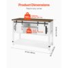 VEVOR Kaffeebarschrank 120 x 39,8 x 83 cm Bauernhaus-Kaffeebarschrank mit 4-stufigem Stauraum – Bild 3