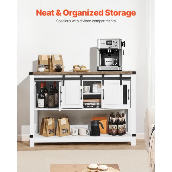 VEVOR Kaffeebarschrank 120 x 39,8 x 83 cm Bauernhaus-Kaffeebarschrank mit 4-stufigem Stauraum – Bild 5
