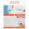 VEVOR 3D-Wandpaneele, 12er-Set, 50x50 cm PVC-Moderne minimalistische Wandverkleidung – Bild 3