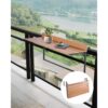 VEVOR Balkon-Hängetisch, 1000x345mm, klappbarer Balkonhängetisch, 5-stufig verstellbar