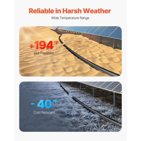 VEVOR 30,48m Solarkabel, 10AWG Solar-Verlängerungskabel, IP67 wasserdichtes PV-Kabel für Solarmodule zu Hause – Bild 5