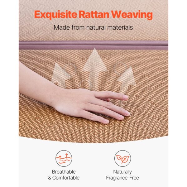 VEVOR japanische Tatami Matte faltbare Tatami-Matratze aus Rattan (2032 x 990 mm), leicht zu reinigen – Bild 5